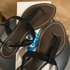 Faux Suede Thong Sandal